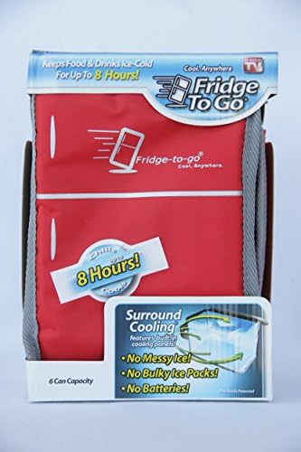 Fridge-to-go 6 Cans Cooler Bag - Keeps Food and Drinks COOL up to 8 Hrs