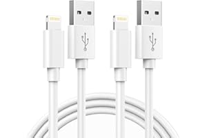 HOSOW Câble iPhone 1M Lot de 2 [Certifié MFi], Cable Chargeur iPhone Câble Lightning USB Cordon iPhone Fil Chargeur iPhone Charge Rapide Cable pour Apple iPhone 14 13 12 11 Pro Max/XS/XR/X/8/7/6s/5/SE/iPad