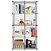 Produktbild HOMFA DIY Regalsystem Bücherregal Standregal Standschrank Stufenregal Raumteiler Steckregal 8 Würfel aus Drahtgitter Aufbewahrung für Bücher, Kleidung, Spielzeug