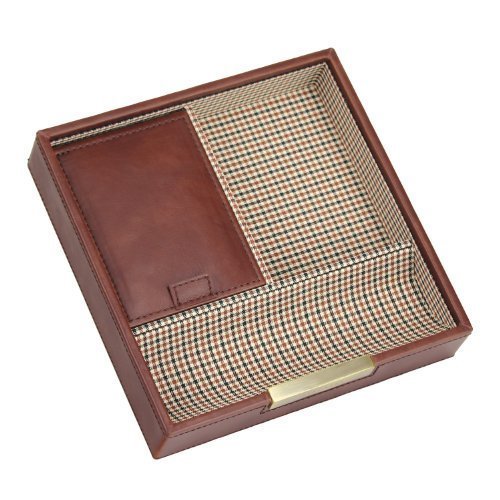 Preisvergleich Produktbild Stackers Herren 's Tan eckig Valet mit Karierter Auskleidung