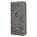 Produktbild Hülle für Samsung Galaxy S10+ 6.4 Zoll / S10 Plus, Geprägter Blumenschmetterling Strass Leder Handyhülle Klappbares Brieftasche Schutzhülle Wallet Case mit Integrierten Kartensteckplätzen Grau