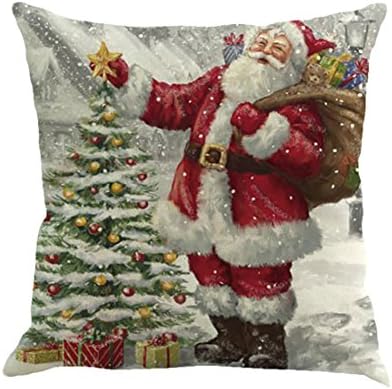Christmas Pillow Case,Moonuy 18 x 18 Xmas Printing Dyeing Sofa Bed Home Decor Pillow Cover 45cm x 45cm Cushion Cover (E)