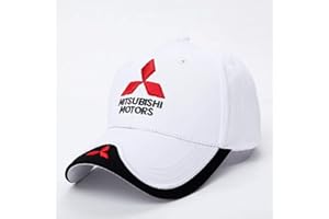 AJSJ 2020 Mode 3D Mitsubishi Cap Logo De Voiture Moto GP Racing F1 Casquette De Baseball Réglable Casual Trucket Chapeau, Blanc, Réglable