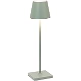 Zafferano, Lampada Poldina Micro, Lampada da Tavolo Ricaricabile e Senza Fili con Controllo Touch, Adatta per Salotto ed Este