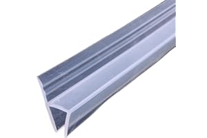 XQZMD Joint de porte de douche en verre de rechange pour porte de douche de 6 à 12 mm, bande d'étanchéité en caoutchouc souple de 2 m pour porte incurvée et verticale (H-10 mm)