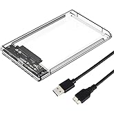 Sh. Caja de disco duro de 2.5 pulgadas, USB 3.0 externo a SATA SSD HDD Caddy, compatible con UASP de 5 Gbps, funda de disco d