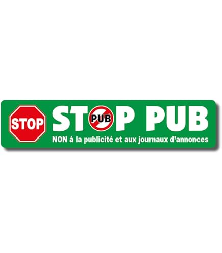 Autocollant Stop Pub Pour Boîte Aux Lettres - Logo 599 - Neuf - Marque Zundapp