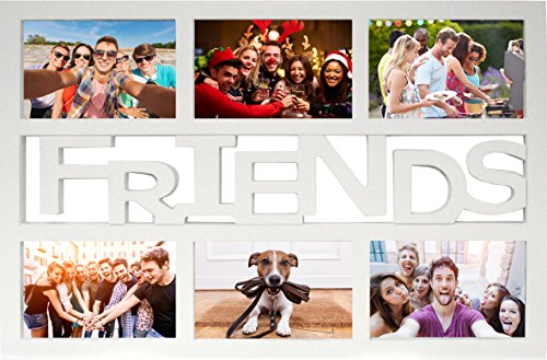 Empireposter - Collage Bilderrahmen Friends - Kunststoff weiss Multishot - Größe (cm)