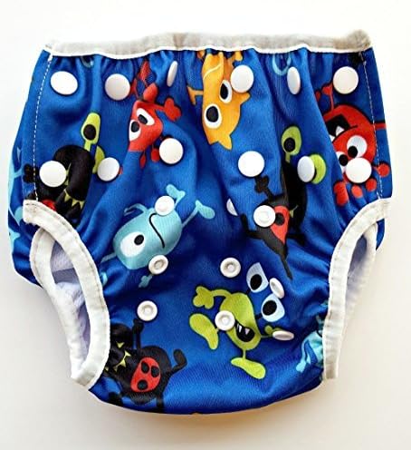 Swim Nappy - Reusable and Adjustable for Babies 0 to 12 months and Toddlers up to 3 years by Eco-Friendly Terra Baby (Blue)
