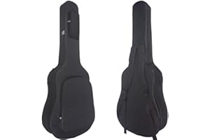 Bprtcra 40 41 Zoll Akustikgitarrentasche, Wasserdichte Gitarrentasche 6Mm Polsterung mit Rückenbügelschlaufe Große Tasche Schulter Verdickte Gitarrentasche (Type A)