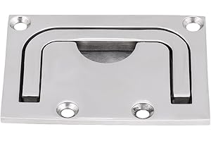 Keenso Casier de Trappe Affleurant de Bateau, Tirer Poignée de Bateau de Trappe Enfoncée en Acier Inoxydable Poignée de Traction d'Ascenseur de Cabinet