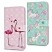 Produktbild 2× Flip Handy Schutzhülle für Honor 6X, Stoßfest Weich PU Leder Damen Herren Karten Magnet Stand Halter Farbdruck Brieftasche Klappetui (Flamingo+Einhorn)