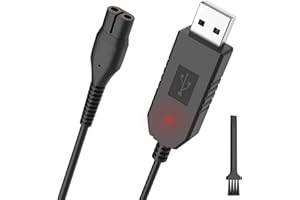 Newding 4.3V A00390 Charger Cable Compatible with Philips One Blade QP2520, QP2620, MG3720, MG3730, MG5730, BT3206, MG3710, MG5720, BT3208 Shaver Charging Cable, 5ft USB Razor Power Cord