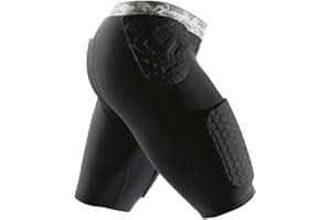 McDavid 737 Thudd Gepolsterte Kompressionsshorts für Hüft-, Steißbein- & Oberschenkelschutz und Halt, mit Schalen-Tasche, ideal für Kontaktsportarten (1 Paar)