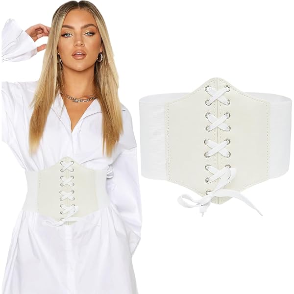 Corset Blanc Mariage Corset Ceinture Rétro Rakiuty Ceinture Corset Rétro - Corset Vintage Réglable Pour Robes Et Chemises Deguisement Pirate Femme Cadeau Femme Anniversaire Saint-Valentin