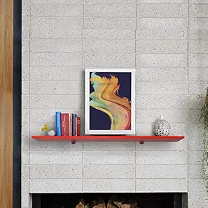 Deco Home Decorative Glossy Shelf 24X9 X18mm Red Laminate