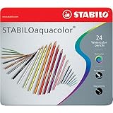 Stabilo Aquacolor - Paquete de 24 lápices de color acuarelable, multicolor