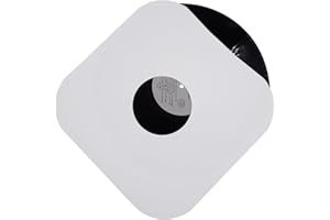 MAYRECORDS 20 custodie interne per dischi in vinile in carta kraft bianca pesante con angoli arrotondati, coperture protettive antistatiche per album LP (30,5 cm)