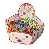 Parque De Bolas Para Casa / Al Aire Libre SKL Pisina de Bolas Para Niños Bebes Armable Plegable Portátil Con Aro de Baloncesto (100*37cm Sin Bolas)