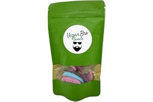 VEGAN BRO SWEETS Wegański pojemnik na przekąski, słodki, 200 g, wegańskie żelki owocowe, żelki owocowe - idealny na prezent