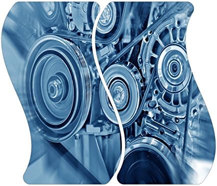 Tempered Vorgespanntem Glass Platter Christmas Curved Glass Hob Cover with Dots Set of 2 Hob Cover Chopping Board Splash Guard Cake Plate Cheese Plate Plates/Blue Design