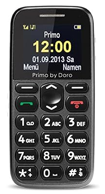 Doro Primo Téléphone portable débloqué 2G (Ecran: 1,7 pouces - 10 Go - simple SIM) Gris