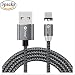 Produktbild ALTech® 3 Packs Grey 3.3FT 360 ° Freies Connect Runden Magnetische Stecker LED-Display Micro USB Ladekabel Für Android/Windows/Galaxy S7/S6 Sony Motorola