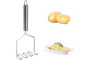 TRABAG Edelstahl Kartoffelstampfer - Kartoffel Stampfer für Potato Masher Gemüsestampfer, Stampfer Einfach zu Gemüse Reinigen und Verwenden, für Kartoffelbrei, Früchte und Gemüse