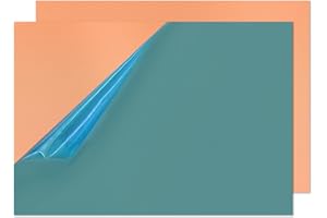 Uxney Lámina de cobre 99,9% ，Puro Hoja de Cobre 100mmx150mmx0,5mm，Adecuado para bricolaje, joyería, electricidad, reparación, industrial (2 piezas)