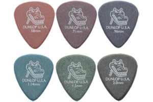 JIM DUNLOP Gator Lot de 12 médiators pour guitare - 2 de chaque taille dans une boîte pratique en étain