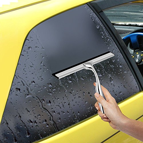 JTDEAL Edelstahl Duschabzieher, Duschwischer, Badezimmerwischer mit Wandaufhänger für Spiegel, Fenster Glas - 5