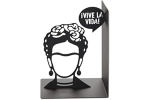 Balvi Fermalibri Frida Colore nero Bookend figura decorativa con l'iconica Frida Ferro 17 cm