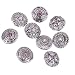 Importe 10Pcs 20mm Rhinestone Carved Flower Snap Button fit Noosa Bracelet Findings RS.630.00