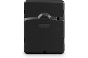 Programmateur d'arrosage modèle Smart IS6 avec connexion Wifi/Bluetooth pour contrôle 6 stations, noir, 16 x 3,6 x 14,5 cm (référence : Solem Smart-IS6)