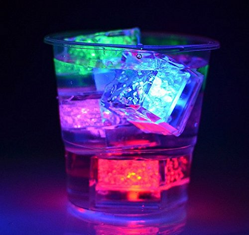 12 x Submersible LED Eiswürfel / Rocks mit blinkenden Multi-Farben-Licht Große Party Hochzeit Club Bar Champagner Turm Dekoration oder ein einmaliges Geschenk - 3
