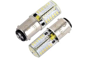 PYRJIN Ba15d Led Lampadina 12V, Doppio Contatto Baionetta Sbc, 5W Equivalenti A 35W Bulbo Alogeno, Bianco Freddo 6000K, In Silicone Le Rende Per Del Camper, Barca, Roulotte Illuminazione. (2 Pz)