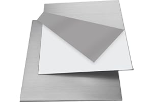 KANABI 2PCS 304 Placa de acero inoxidable 15cm x 15cm, Espesor 0.8mm, 304 Cuadrado Láminas de acero inoxidable para DIY modelo de artesanía bricolaje repara el corte de perforación de agujeros