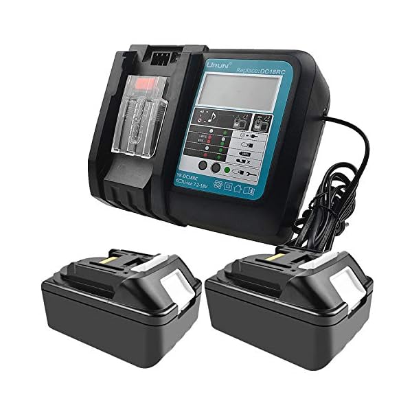 2 Stücke 18V 4.0Ah BL1840 Li-Ion-Akku mit 3A DC18RC DC18RD DC18RA ladegerät Ersatz für Makita 18V LXT Bohrhammer DHR202Z Kreissäge DSS611Z Hobelmaschine DKP180Z Stichsäge DJV180Z