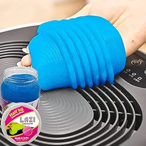 LAZI Half Kg Multipurpose Car Ac Vent Dashboard Interior Dust Dirt Cleaner Sticky Jelly Putty Kit for Vehicle Interior Keyboard PC Laptop Electronic Gadgets Reusable Cleaning Gel (500 Gram)