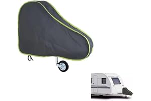 WYNOTT Tow Hitch Cover With Fluorescent Strip,Universal Waterproof Breathable Tow Hitch Cover for Caravan Tongue Jack Cover, PVC Trailer Tow Ball Coupling Lock for Camper & Caravan (Grey)