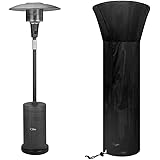 Patio Heater Cover Outdoor Heavy Duty Heater Cover 210D Oxford Fabric Waterproof Windproof UV Heater protection cover Black（2