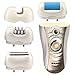 Sminiker 3 in 1 Lady Waterproof Rechargeable Hair Removal Kit ( Bikini Trimmer, Hair Epilator, Callus Remover ) with 2 Mode Power Switch, LED Hair Shaver for Arm, Underarm, Bikini Line & Legs (Gold) 