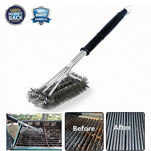 BBQ Grill Reinigungsbürste, BBQ Bürste Edelstahl Draht Borsten