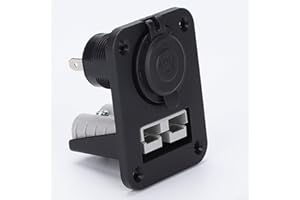 CARPANGO 2 Stück 50 Amp für Anderson Steckverbinder, Steckdose, Ladegerät, Unterputzplatte (2-Panel-Halterung (mit Stecker))