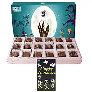 BOGATCHI Halloween Gifts, Premium Chocolate Candy Box, 18 Pieces, Free Halloween Theme Greeting Card