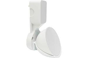 AOKICASE Compatible con Amazon Echo Pop Soporte Echo Pop Soporte de pared Echo Pop con gestión de cables integrada, no requiere tornillos para altavoces, accesorio para altavoces (blanco, WL-802) 1 unidad