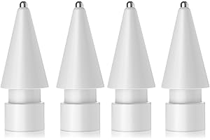 CXXTKCXXLC 4 Punte di Ricambio Compatibili con Apple Pencil 1° e 2° Generazione, Pennino per Tablet apple pencil pro, Compatibile Punta Apple Pencil ad Alta Sensibilità e Precisione per Disegno e Scrittura