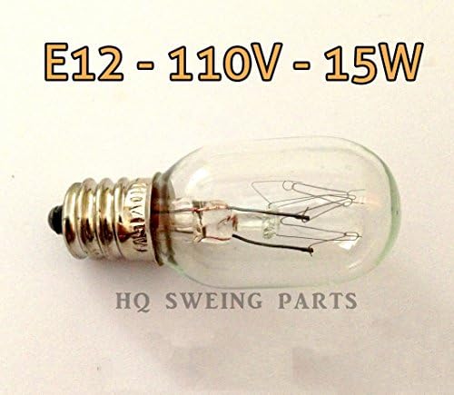 Sewing Machine Light BULB- E12, 110V, 15W - Use for Fridge, Microwave &amp; Others