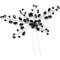 Lurrose Haarnadeln-Set – 6 Stück, Goldfarben Mit Kristallblättern, U-förmig Für Hochzeit, Dutt & Abendfrisuren