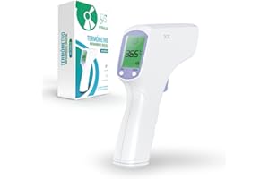 VENSALUD | Thermomètre frontal infrarouge numérique | Écran LCD | Mesure instantanée de la température | Pour bébés, enfants, adultes et objets | Sans contact | Santé et sécurité | Précis | Mémoire
